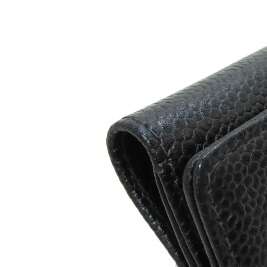 CHANEL Key case Key holder  Grained Calfskin Skin black COCO Mark Gold Metal Women Used Authentic