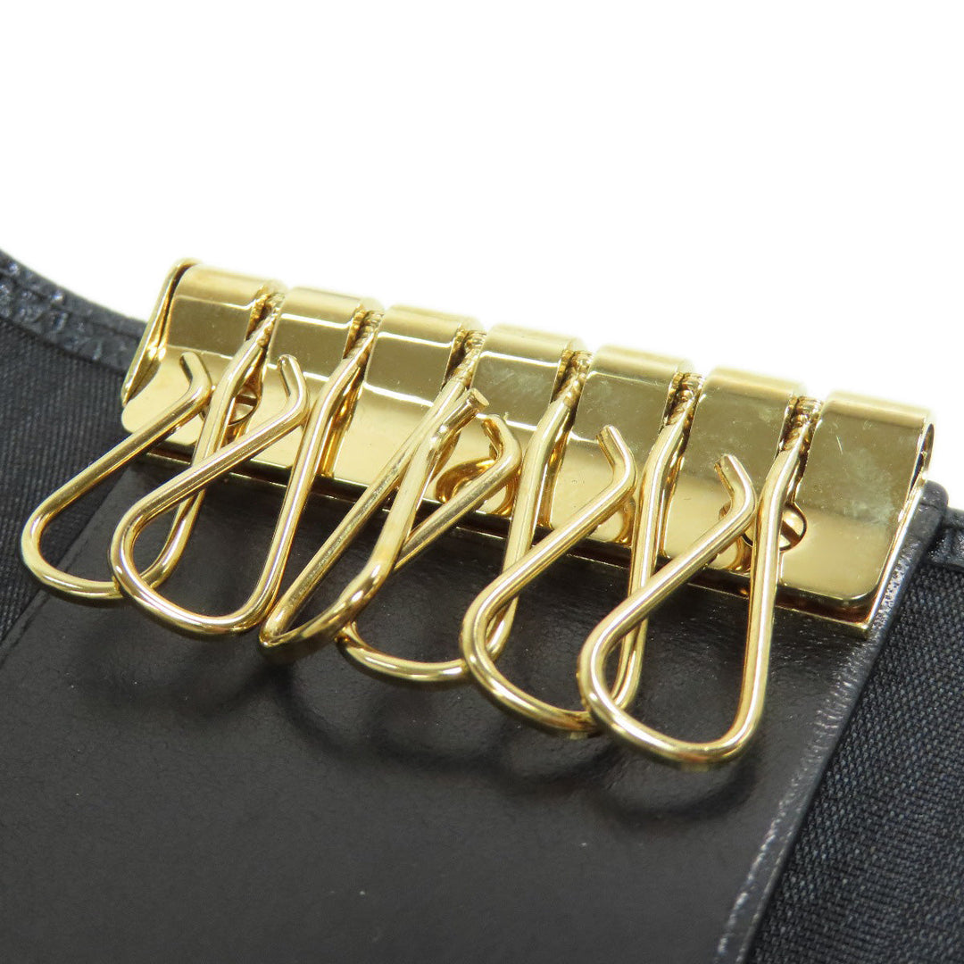 CHANEL Key case Key holder  Grained Calfskin Skin black COCO Mark Gold Metal Women Used Authentic