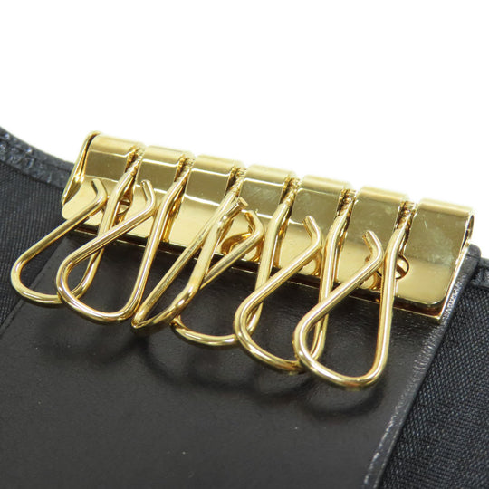 CHANEL Key case Key holder  Grained Calfskin Skin black COCO Mark Gold Metal Women Used Authentic