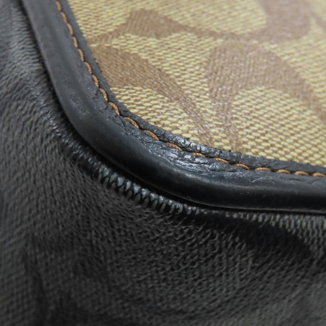 COACH Shoulder Bag CC090 PVC Brown Sullivan Crossbody Women Used Authentic