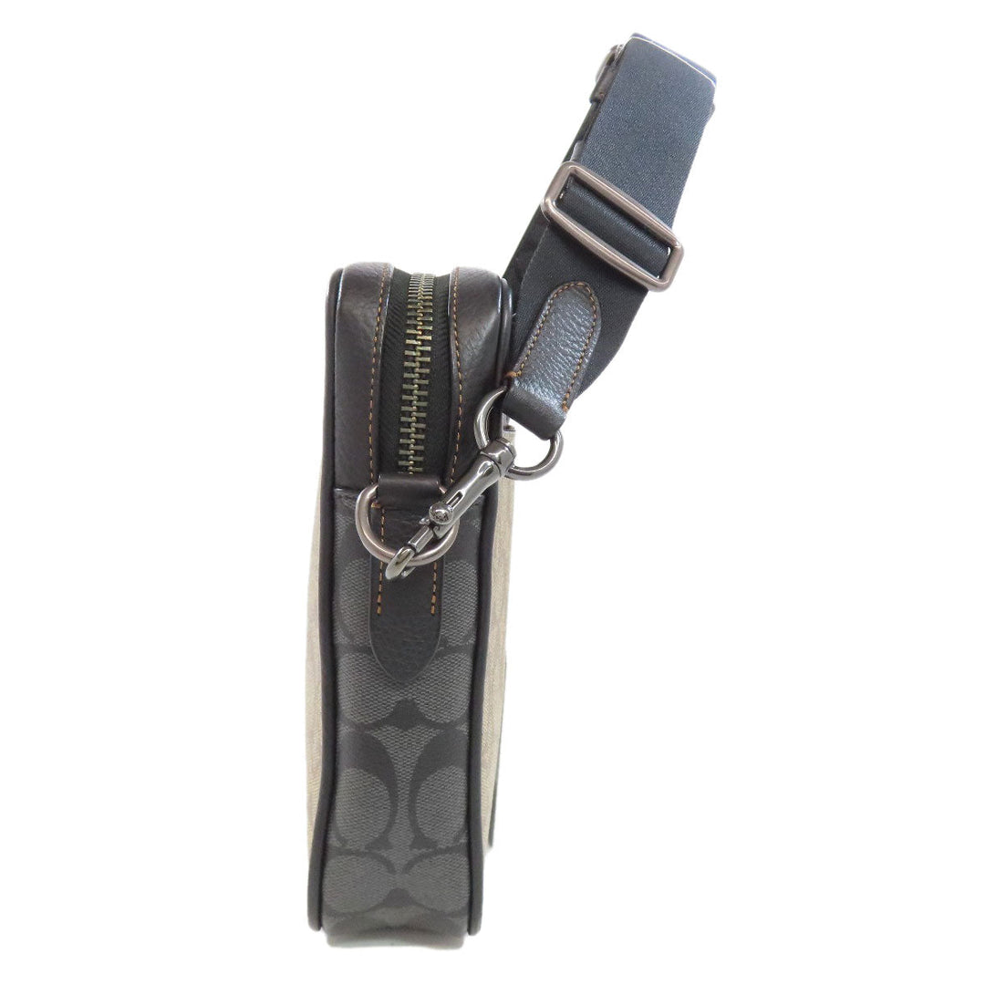 COACH Shoulder Bag CC090 PVC Brown Sullivan Crossbody Women Used Authentic