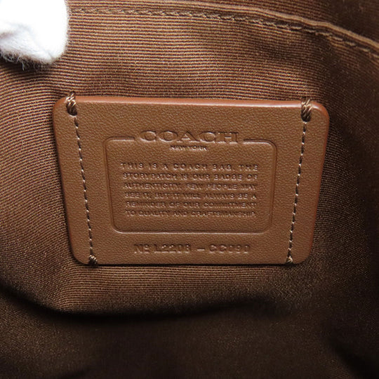 COACH Shoulder Bag CC090 PVC Brown Sullivan Crossbody Women Used Authentic