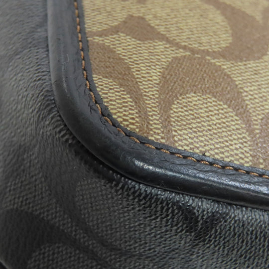 COACH Shoulder Bag CC090 PVC Brown Sullivan Crossbody Women Used Authentic