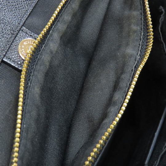 COACH Tote Bag F31474 leather black logo Women Used Authentic