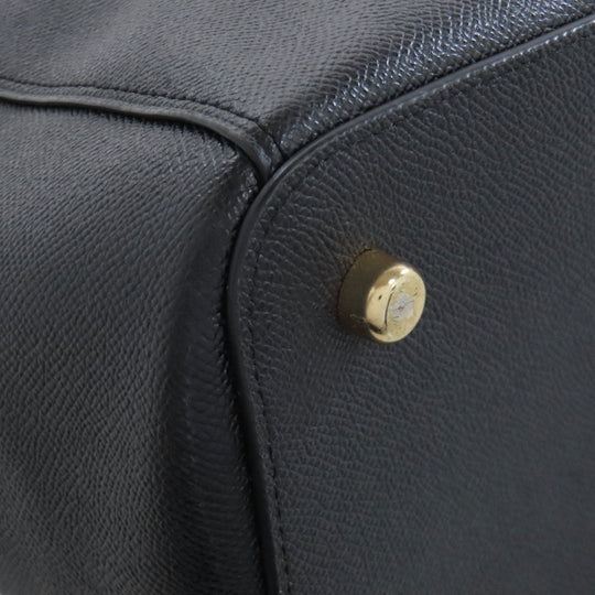 COACH Tote Bag F31474 leather black logo Women Used Authentic