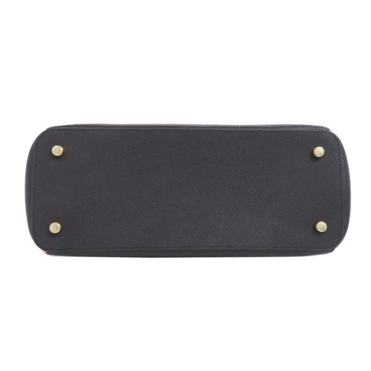 COACH Tote Bag F31474 leather black logo Women Used Authentic