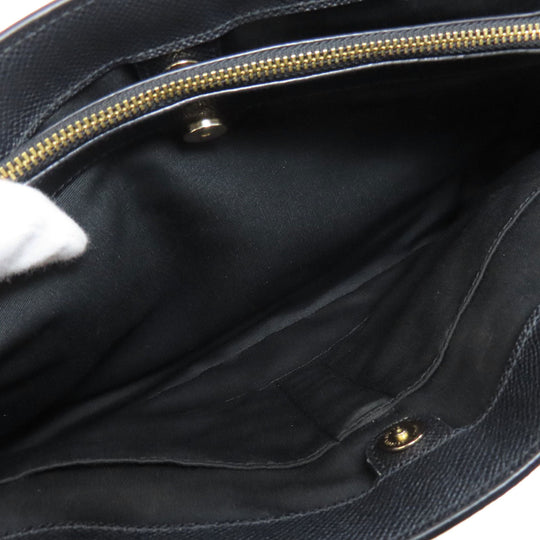 COACH Tote Bag F31474 leather black logo Women Used Authentic