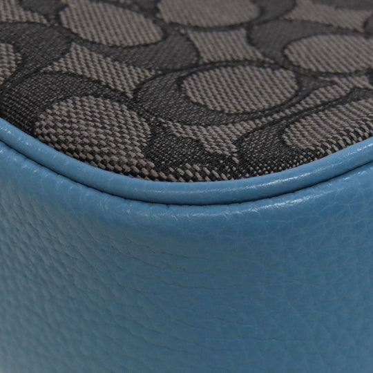 COACH Shoulder Bag C8306 canvas gray Ronnie Signature 2WAY Women Used Authentic