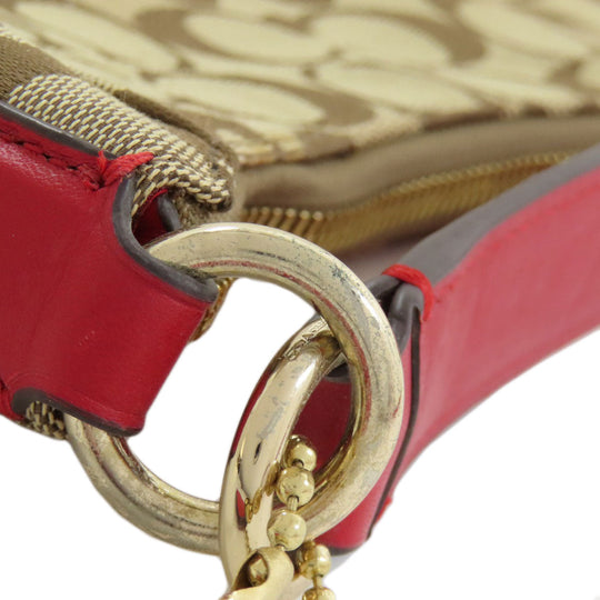 COACH Shoulder Bag F36377 canvas Brown one belt signature 2WAY Women Used Authentic