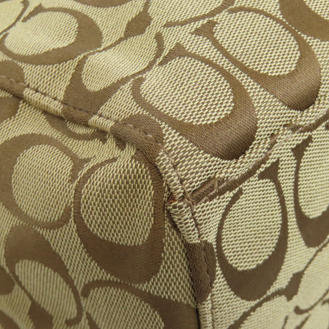 COACH Shoulder Bag F36377 canvas Brown one belt signature 2WAY Women Used Authentic