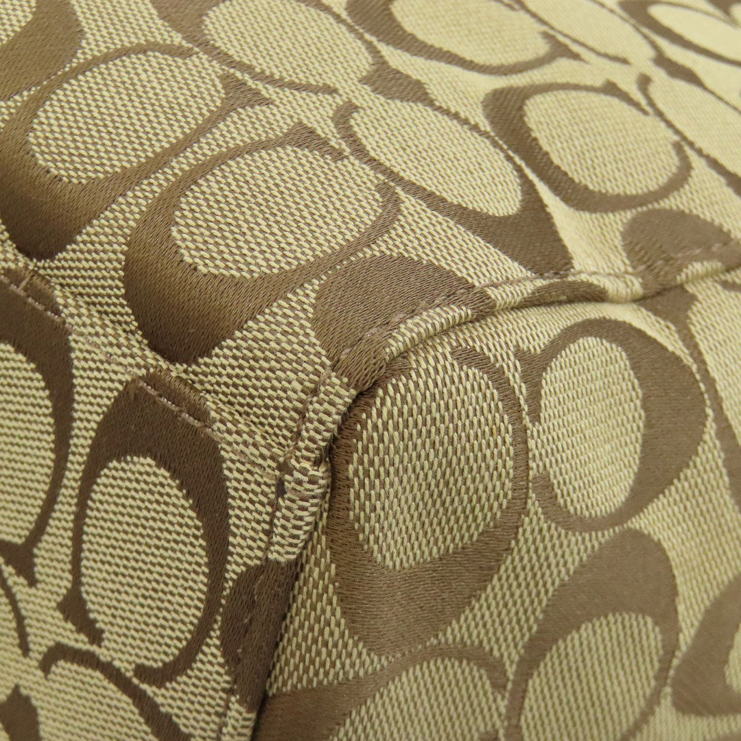 COACH Shoulder Bag F36377 canvas Brown one belt signature 2WAY Women Used Authentic