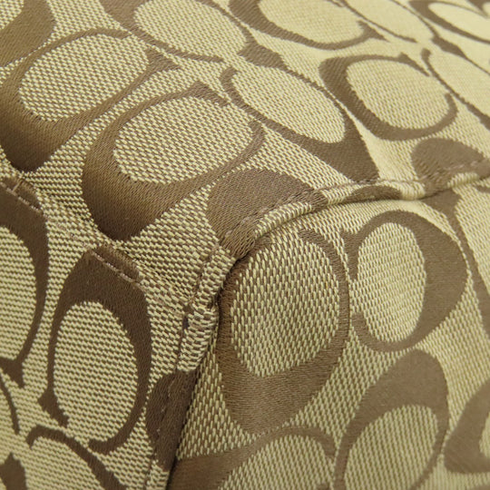 COACH Shoulder Bag F36377 canvas Brown one belt signature 2WAY Women Used Authentic