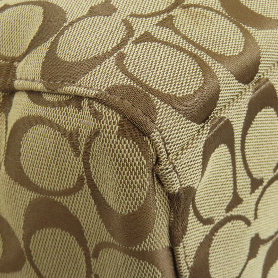 COACH Shoulder Bag F36377 canvas Brown one belt signature 2WAY Women Used Authentic