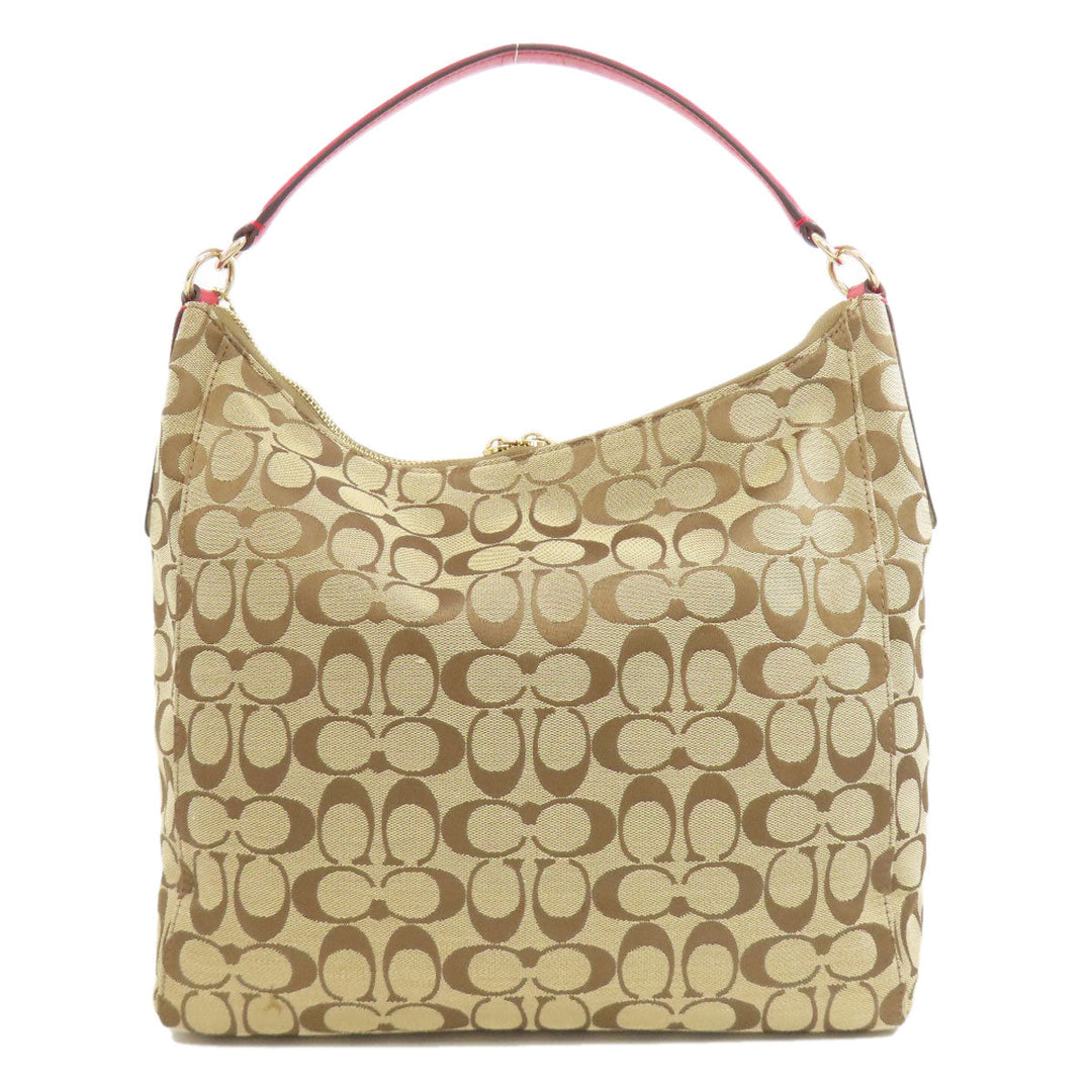 COACH Shoulder Bag F36377 canvas Brown one belt signature 2WAY Women Used Authentic