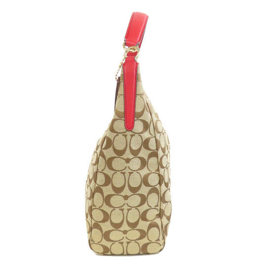 COACH Shoulder Bag F36377 canvas Brown one belt signature 2WAY Women Used Authentic