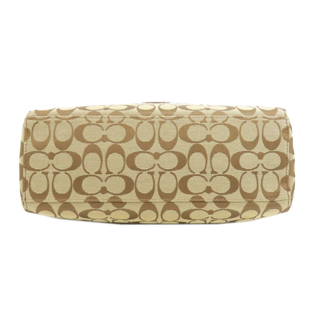 COACH Shoulder Bag F36377 canvas Brown one belt signature 2WAY Women Used Authentic