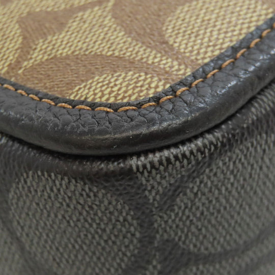 COACH Shoulder Bag CC090 PVC Brown Sullivan Crossbody Women Used Authentic