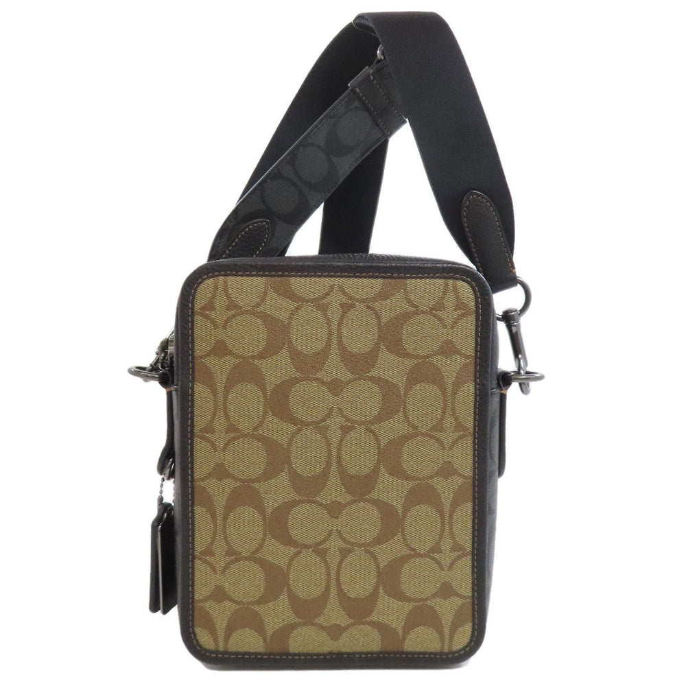 COACH Shoulder Bag CC090 PVC Brown Sullivan Crossbody Women Used Authentic