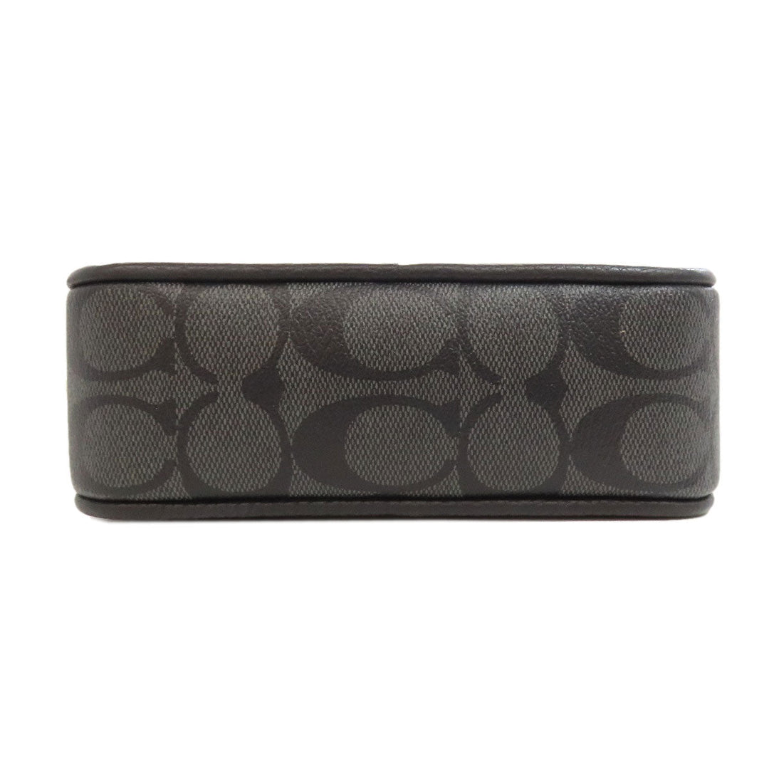 COACH Shoulder Bag CC090 PVC Brown Sullivan Crossbody Women Used Authentic