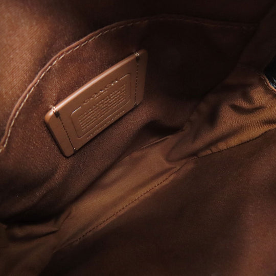 COACH Shoulder Bag CC090 PVC Brown Sullivan Crossbody Women Used Authentic