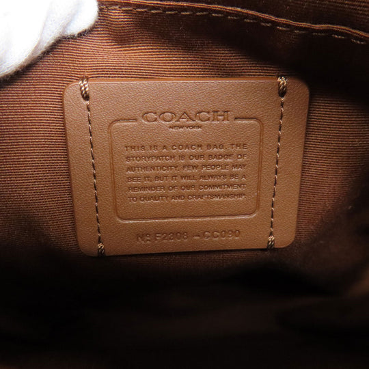 COACH Shoulder Bag CC090 PVC Brown Sullivan Crossbody Women Used Authentic