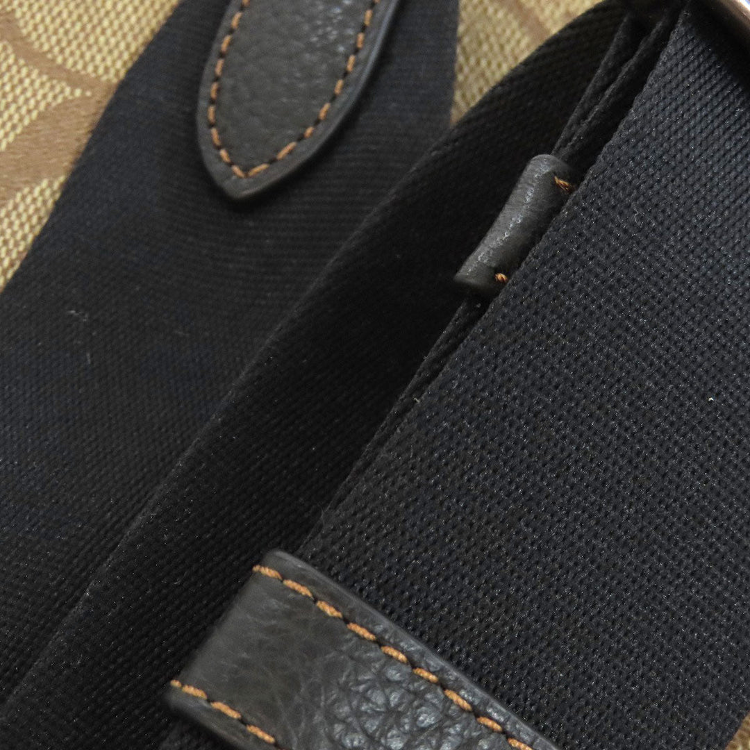 COACH Shoulder Bag CC090 PVC Brown Sullivan Crossbody Women Used Authentic