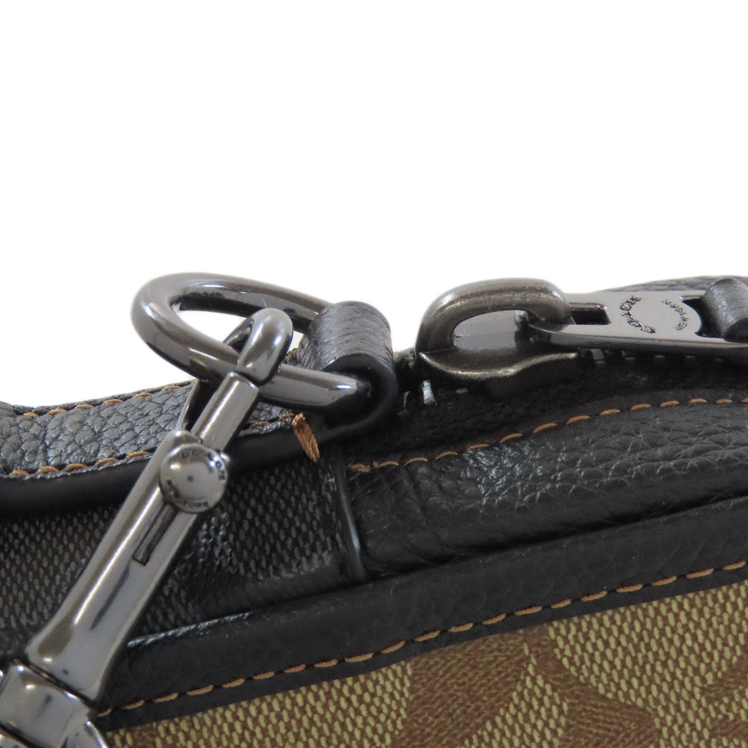 COACH Shoulder Bag CC090 PVC Brown Sullivan Crossbody Women Used Authentic