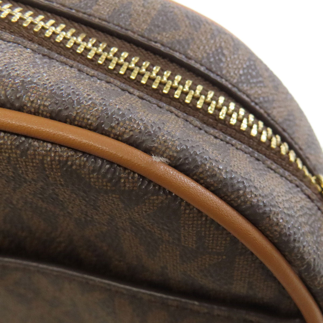 MICHAEL KORS Shoulder Bag PVC Brown MK signature