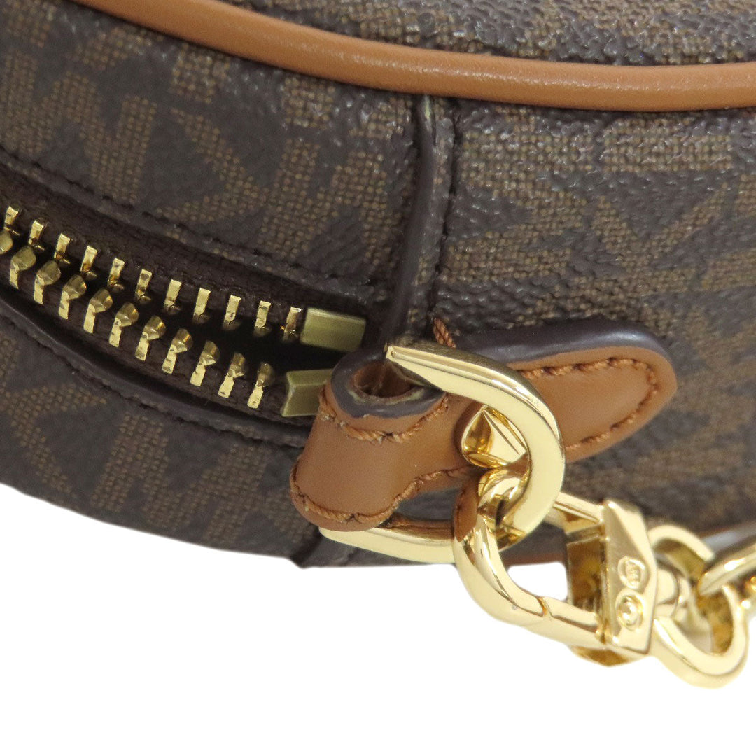 MICHAEL KORS Shoulder Bag PVC Brown MK signature