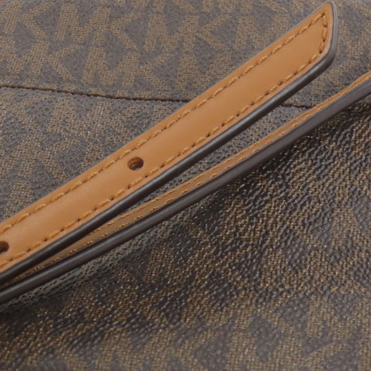 MICHAEL KORS Shoulder Bag PVC Brown MK signature