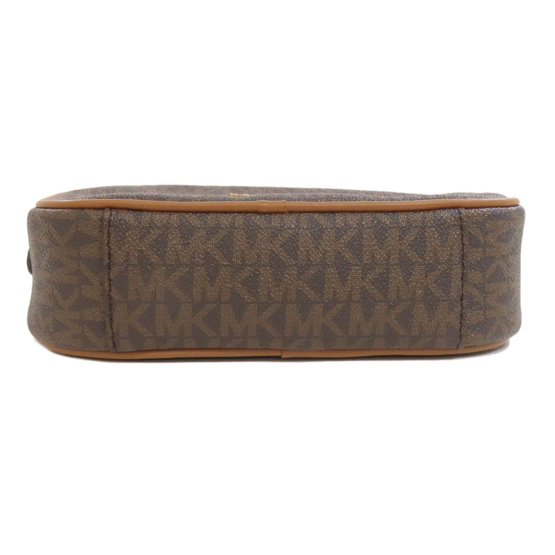 MICHAEL KORS Shoulder Bag PVC Brown MK signature
