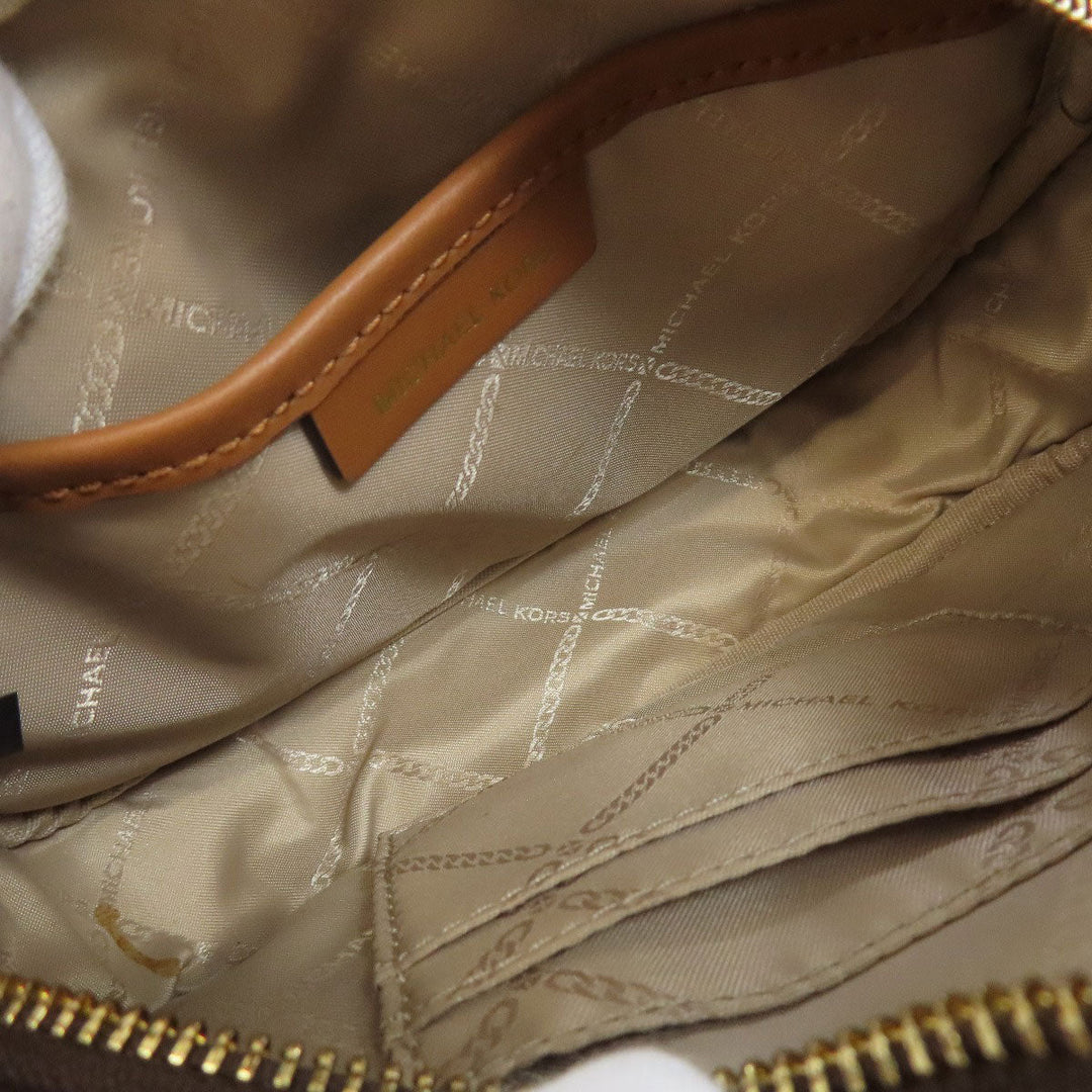 MICHAEL KORS Shoulder Bag PVC Brown MK signature