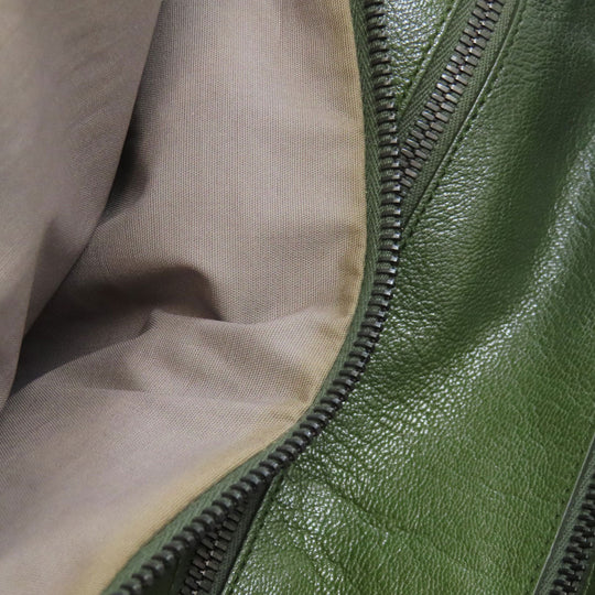 BOTTEGAVENETA Tote Bag leather green logo Women Used Authentic