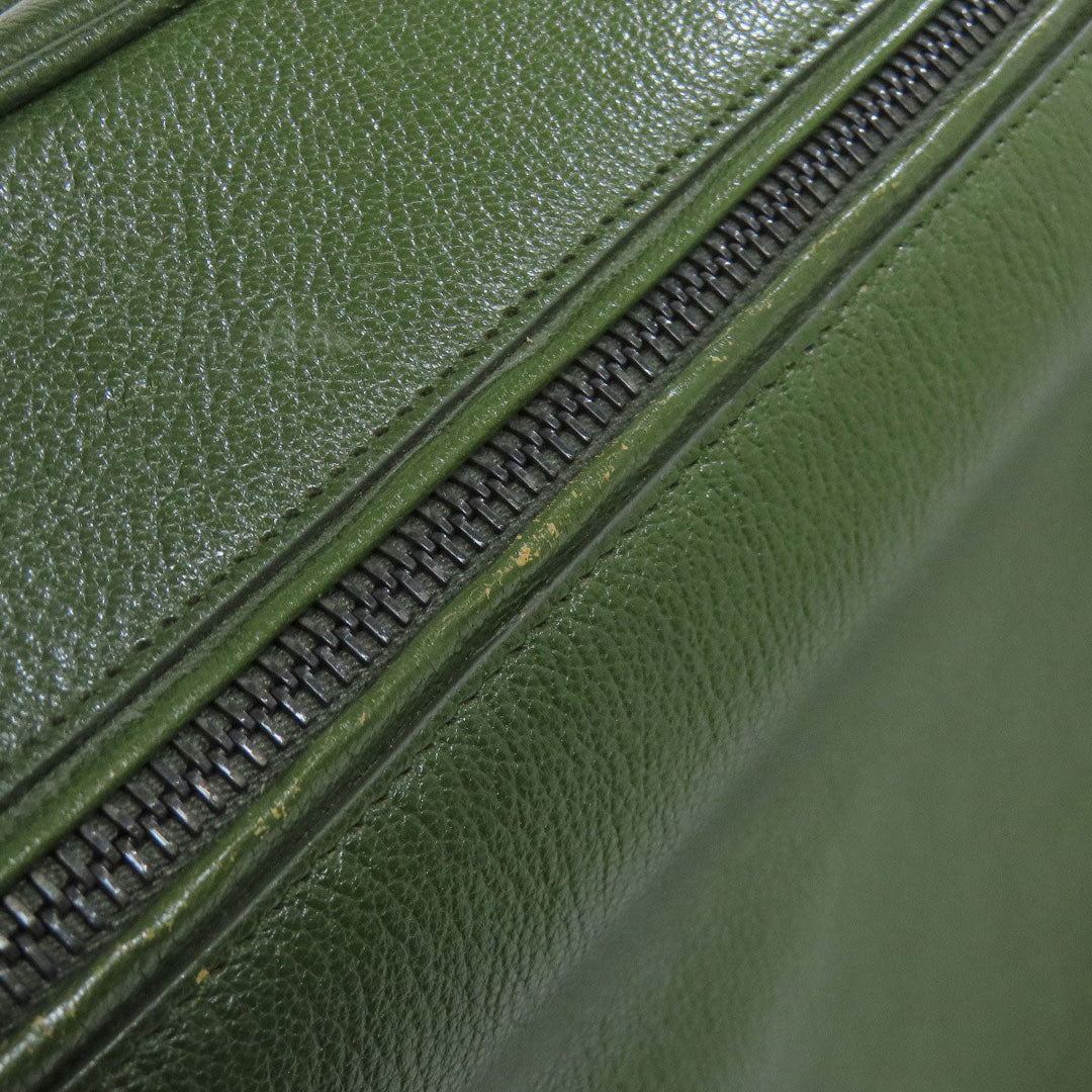 BOTTEGAVENETA Tote Bag leather green logo Women Used Authentic