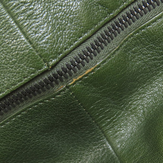 BOTTEGAVENETA Tote Bag leather green logo Women Used Authentic