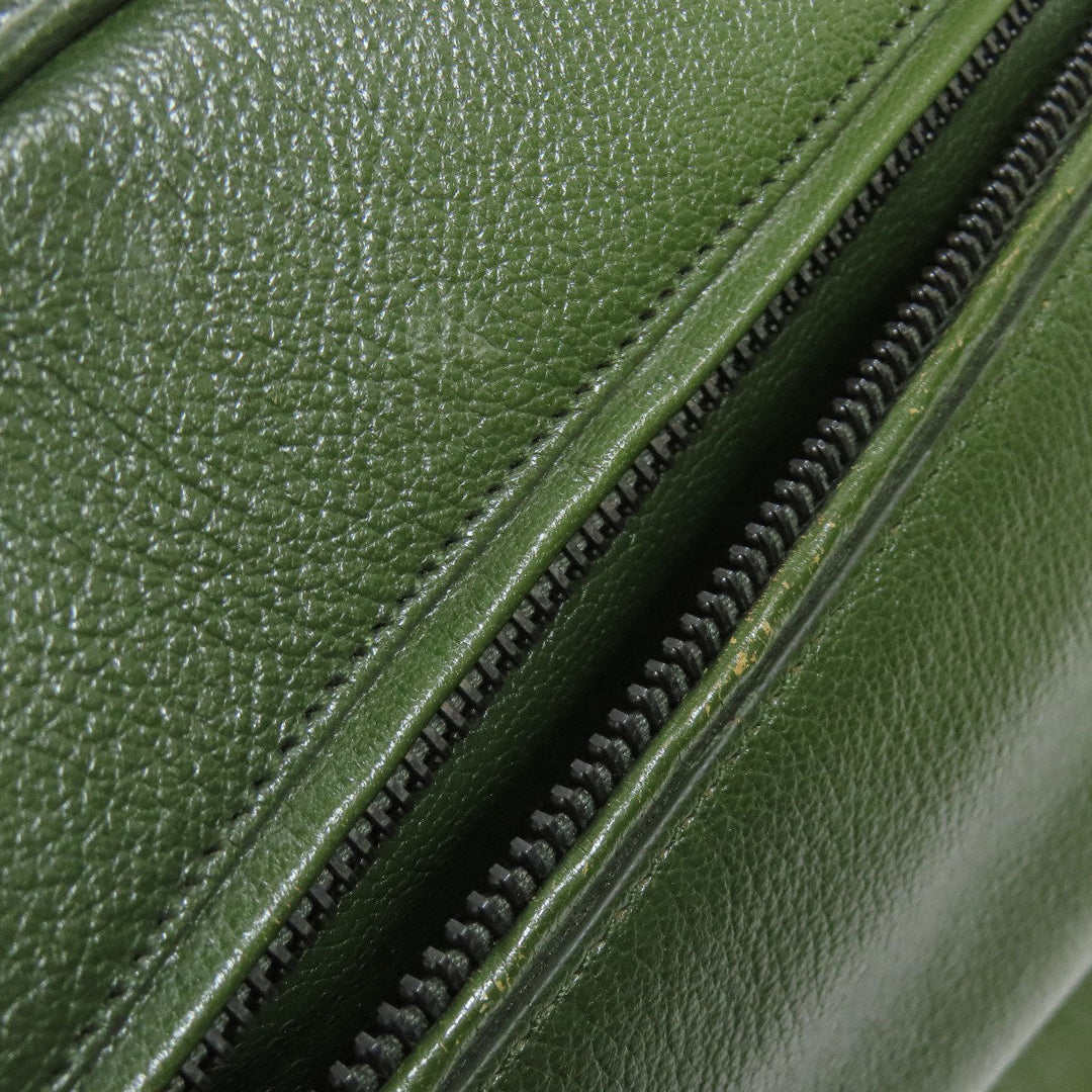 BOTTEGAVENETA Tote Bag leather green logo Women Used Authentic