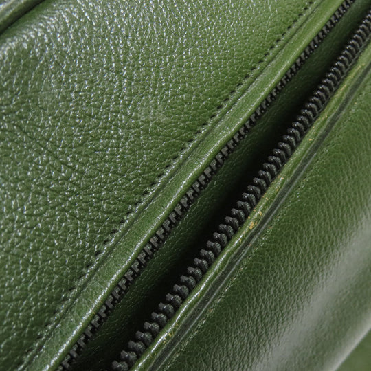 BOTTEGAVENETA Tote Bag leather green logo Women Used Authentic