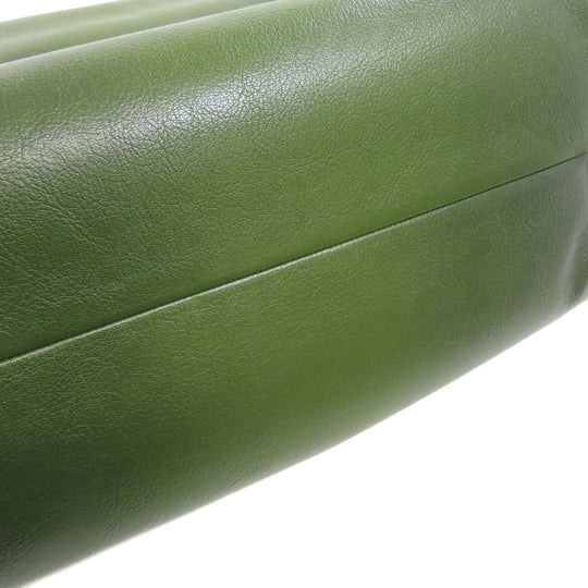 BOTTEGAVENETA Tote Bag leather green logo Women Used Authentic