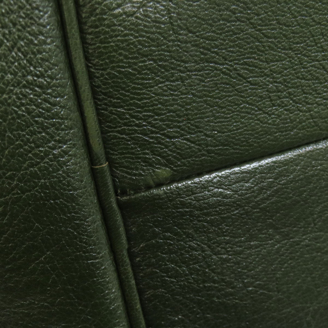 BOTTEGAVENETA Tote Bag leather green logo Women Used Authentic