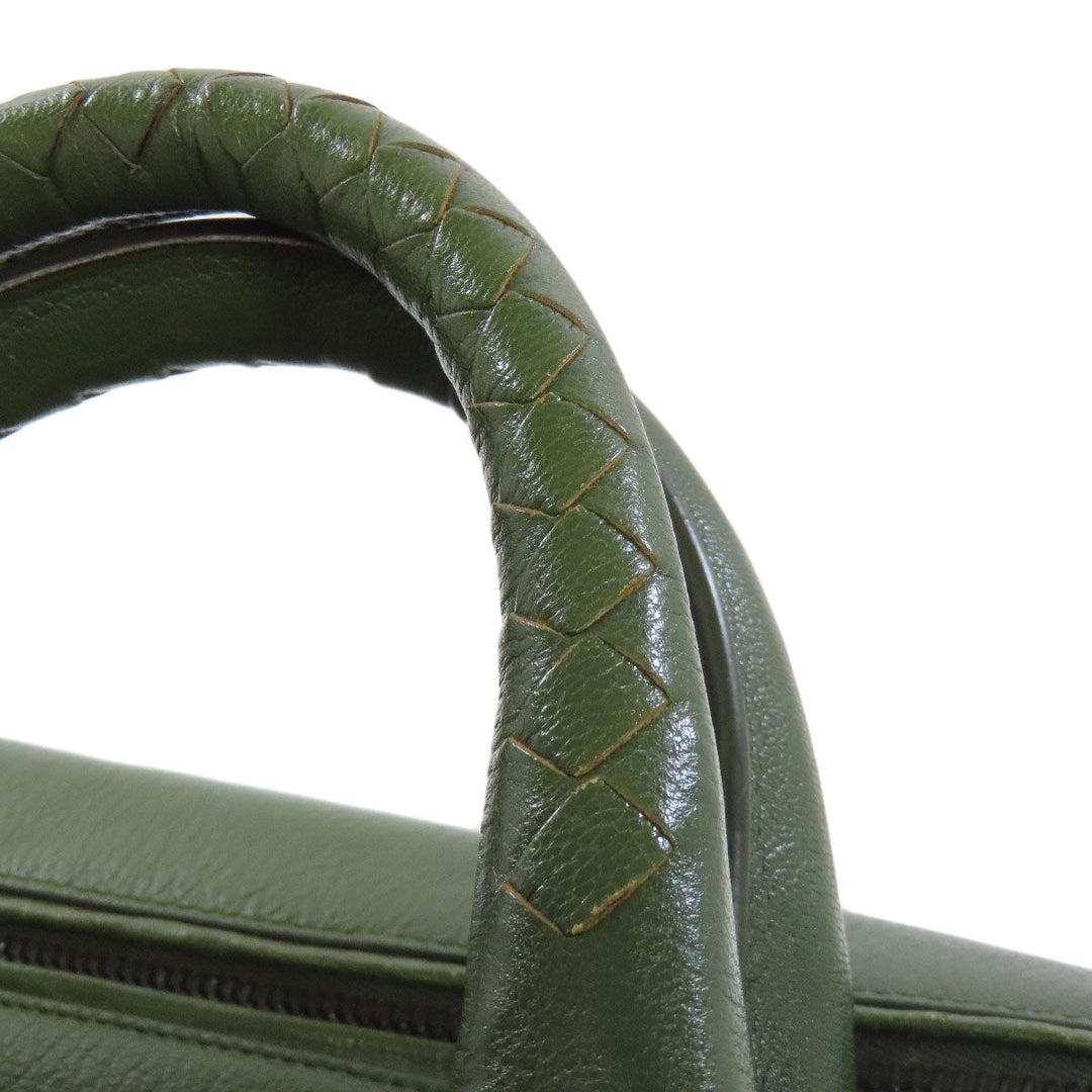BOTTEGAVENETA Tote Bag leather green logo Women Used Authentic