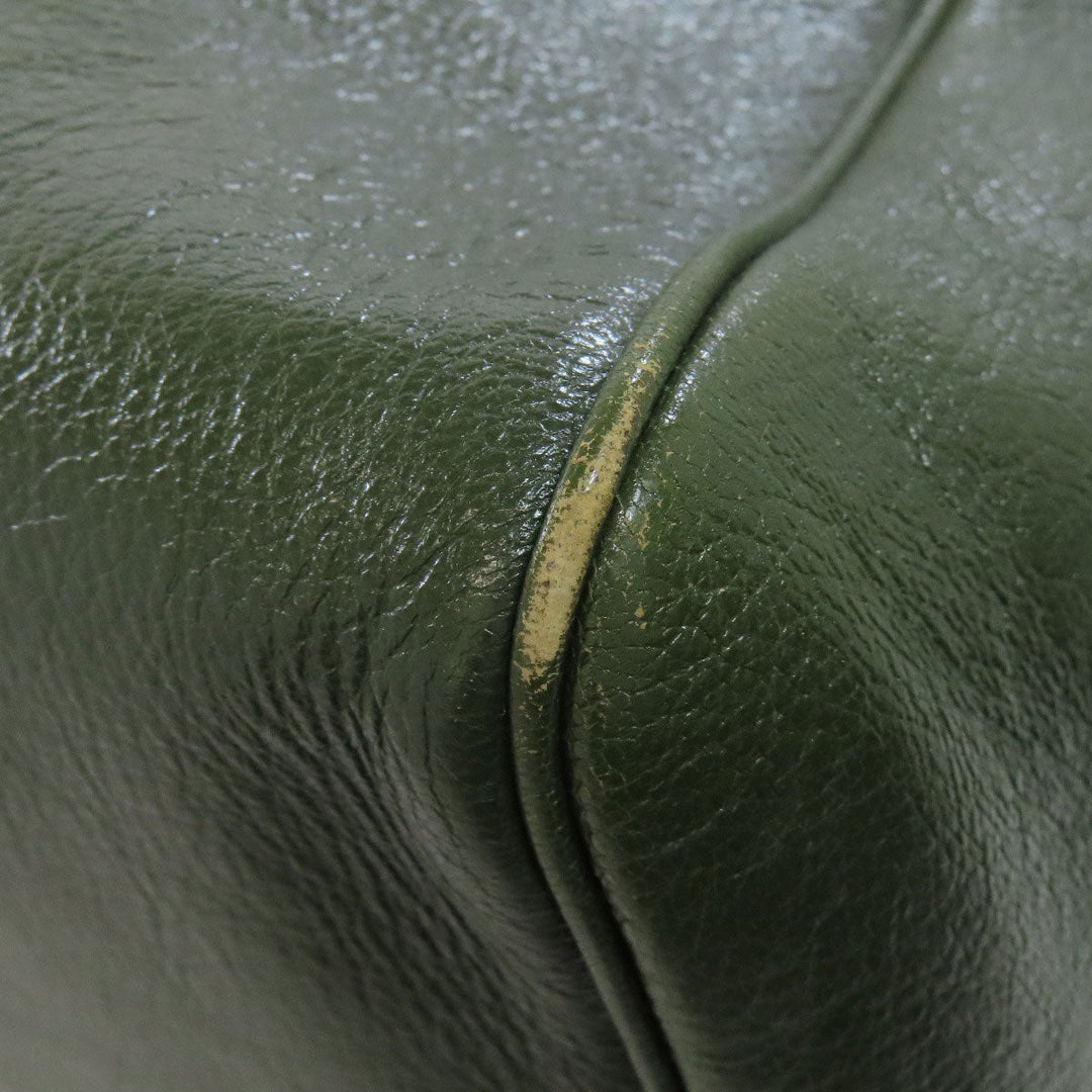 BOTTEGAVENETA Tote Bag leather green logo Women Used Authentic