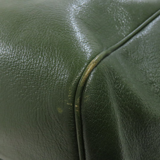 BOTTEGAVENETA Tote Bag leather green logo Women Used Authentic