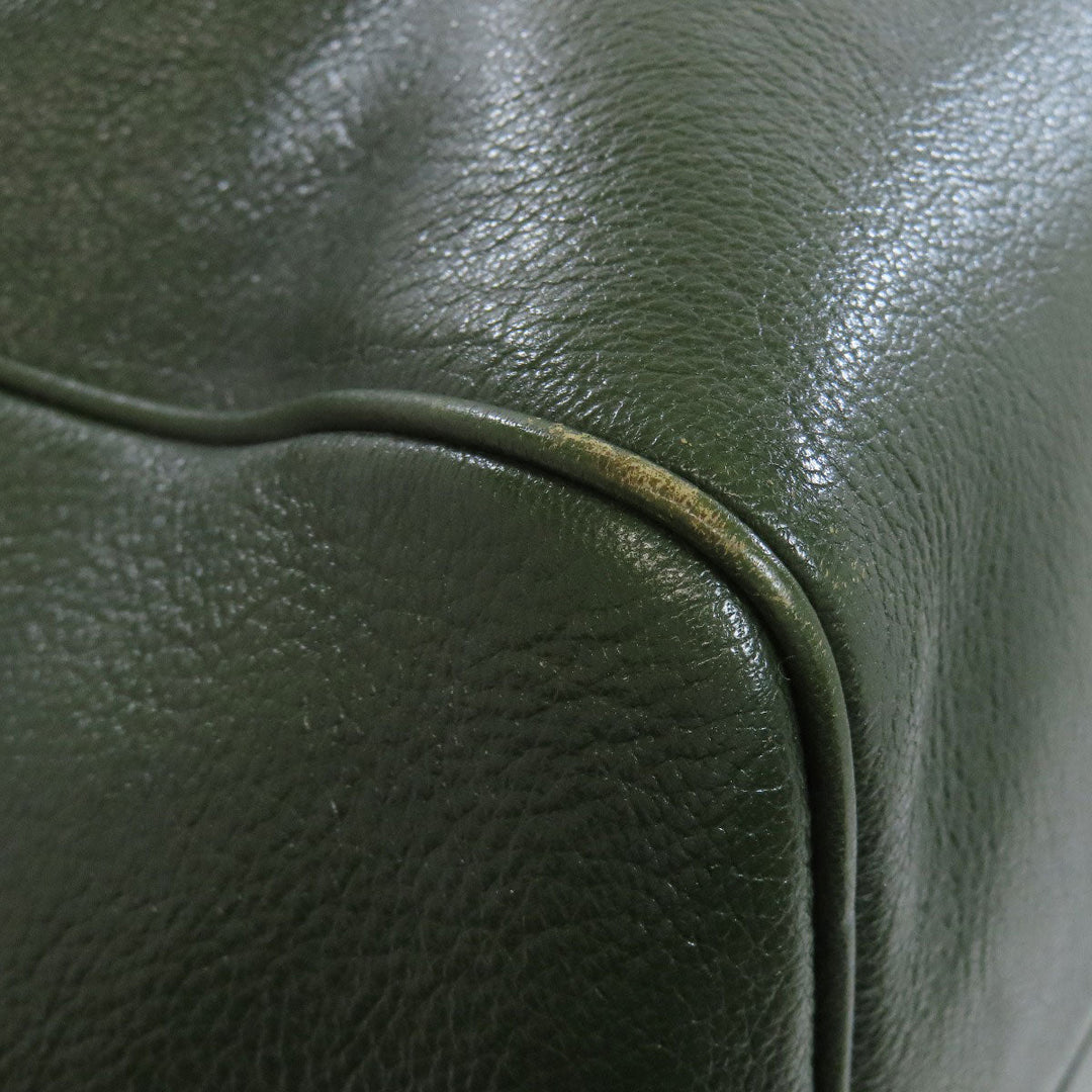 BOTTEGAVENETA Tote Bag leather green logo Women Used Authentic