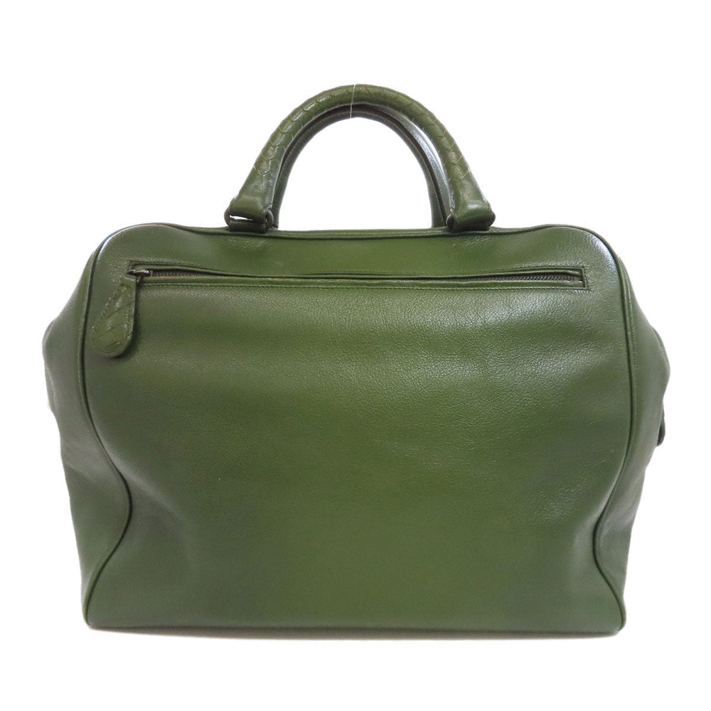 BOTTEGAVENETA Tote Bag leather green logo Women Used Authentic