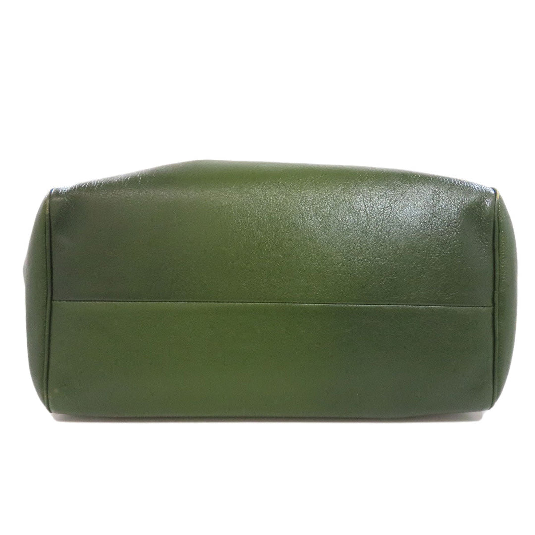 BOTTEGAVENETA Tote Bag leather green logo Women Used Authentic