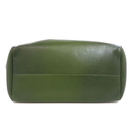 BOTTEGAVENETA Tote Bag leather green logo Women Used Authentic