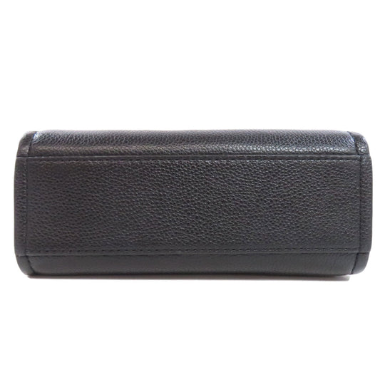 MICHAEL KORS Shoulder Bag leather black logo Women Used Authentic