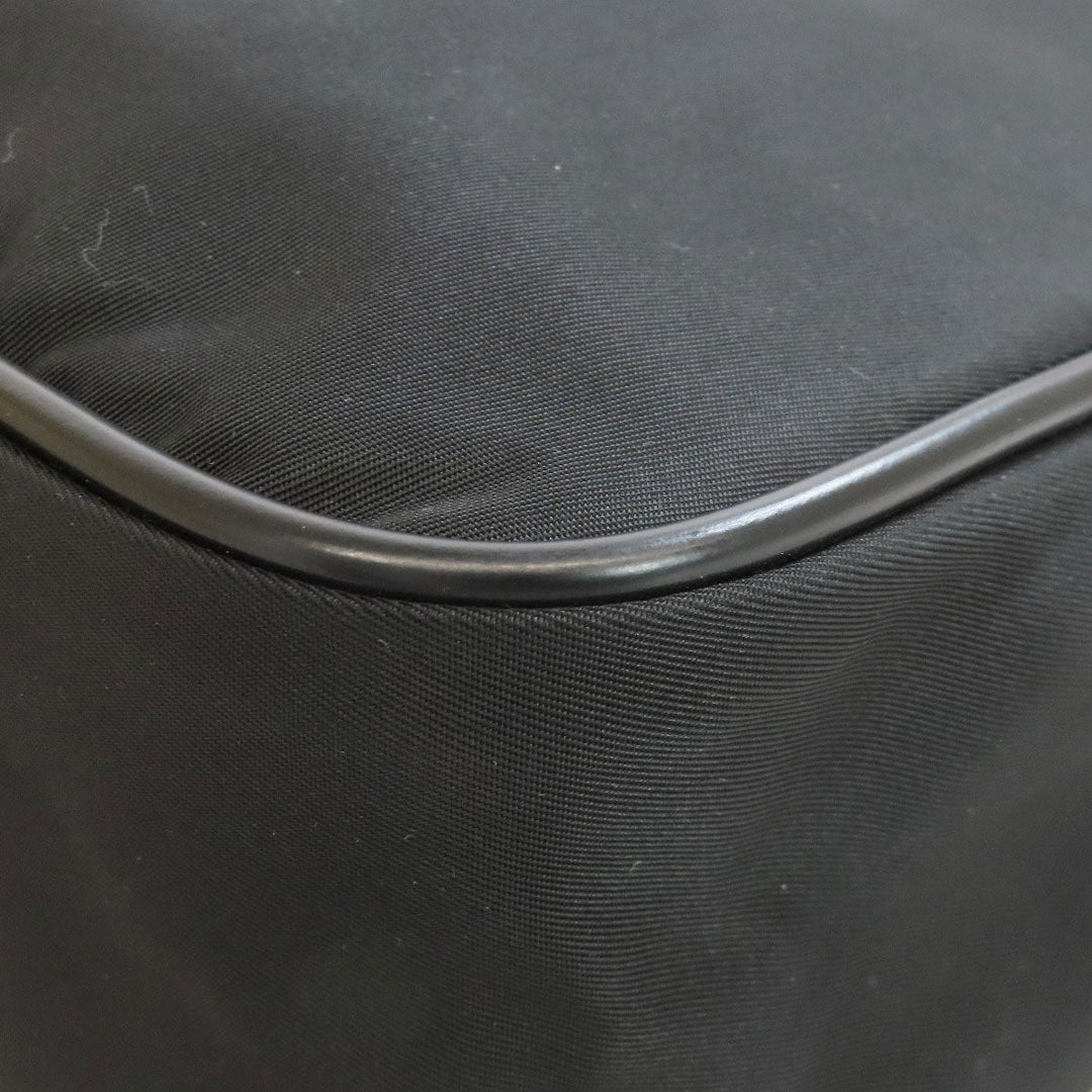 PRADA Shoulder Bag Nylon black logoMetal Women Used Authentic
