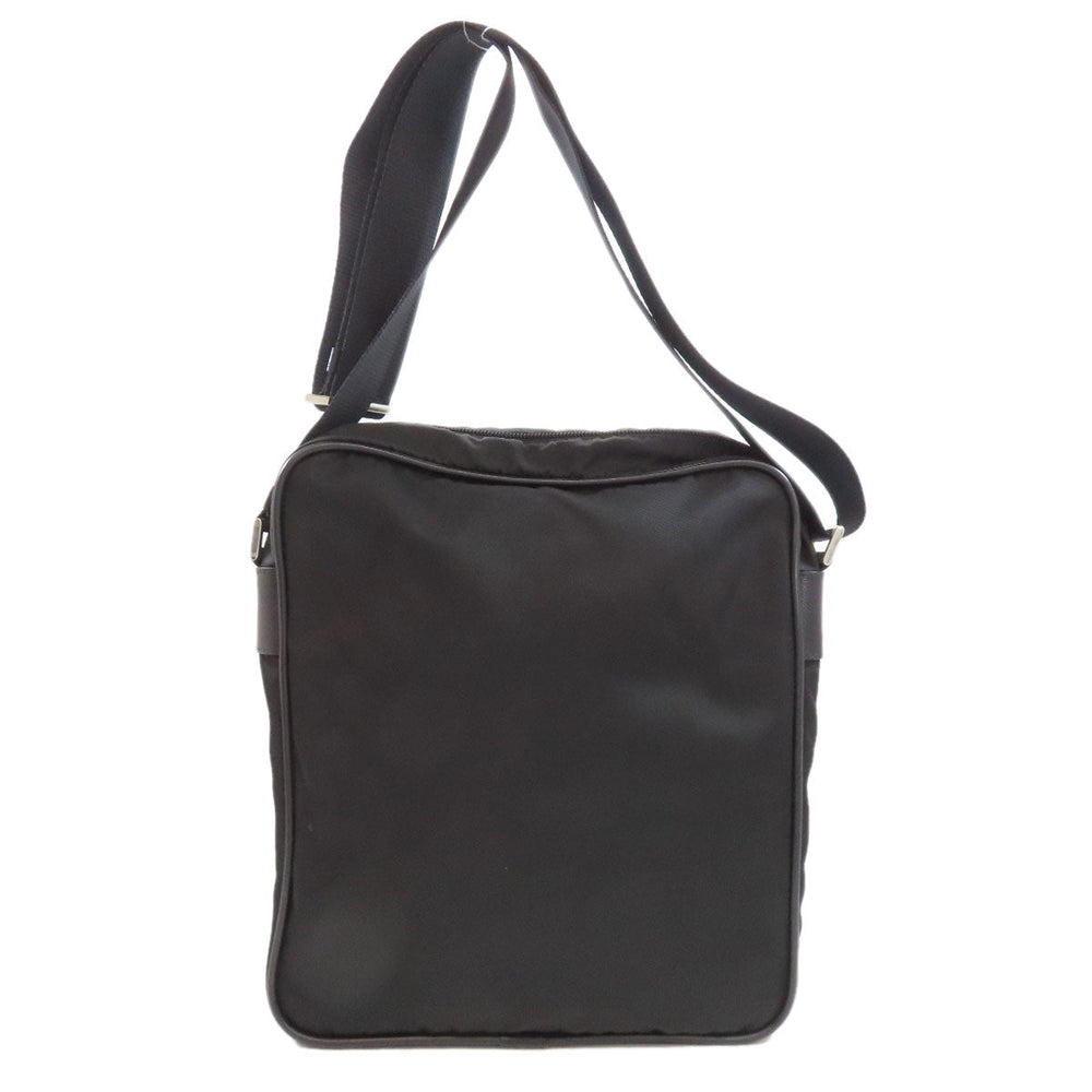 PRADA Shoulder Bag Nylon black logoMetal Women Used Authentic