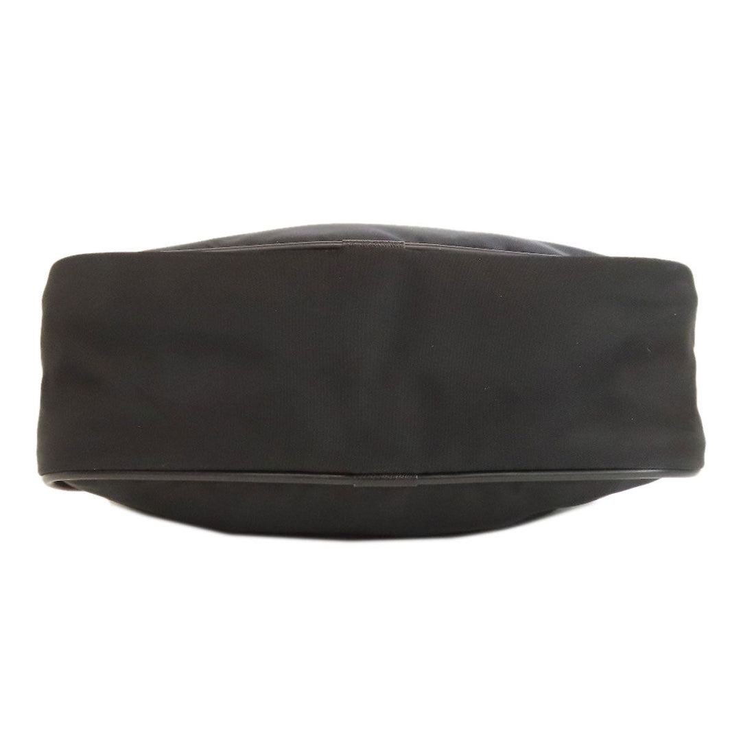 PRADA Shoulder Bag Nylon black logoMetal Women Used Authentic